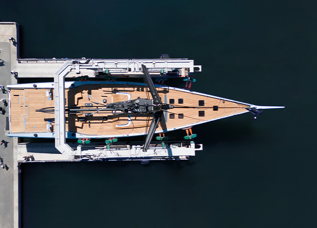 Leistung und Komfort: die erste wallywind110 wird auf der Monaco Yacht Show 2024 vorgestellt.